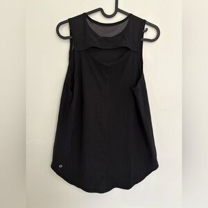 Lululemon Women's Black Racerback Active Tank Top Mesh With Reflective strip